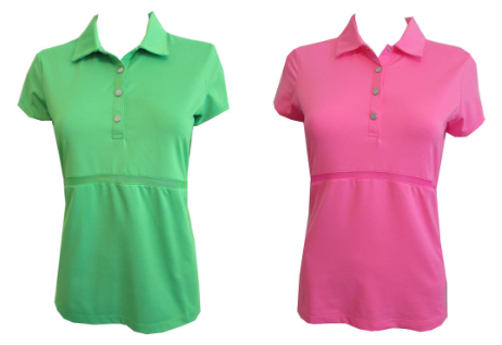 EP Sport Ladies Short Sleeve Grammy Golf Shirts - Coachella (Outta Lime and High Voltage Pink Multi)