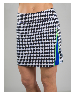 JoFit Ladies & Plus Size Zippy Pull-On Golf Skorts - Melon Ball (Harlequin)