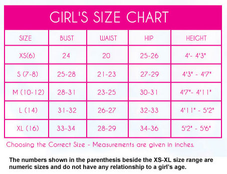 Lucky in Love Size Chart