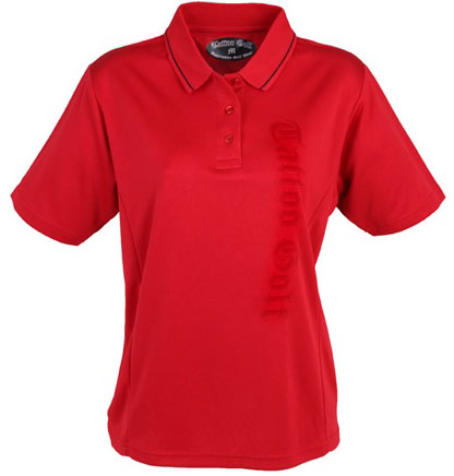 Tattoo Golf Ladies Hazard Poly-Dri Performance Golf Shirts - Red