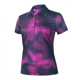 Monterey Club Ladies & Plus Size Short Sleeve Two Tone Dot Printed Golf Shirts - Assorted Colors