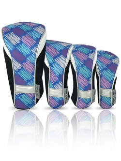 Taboo Fashions Ladies 4-Pack Set Golf Club Headcovers - Posh Blue