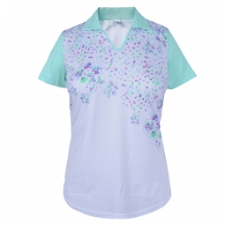 Monterey Club Ladies & Plus Size Kaleoscope Printed Short Sleeve Golf Shirts - Assorted Colors