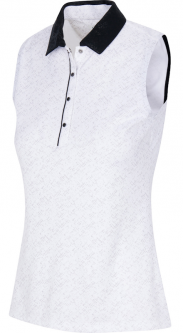 GN Ladies Astra Sleeveless Golf Polo Shirts - ASTRAL (White)
