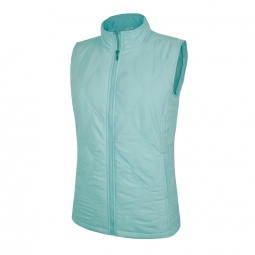 Monterey Club Ladies & Plus Size Shell Vertical Wave Pattern Front Zip Golf Vests - Assorted Colors