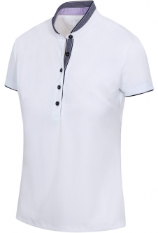 GN Ladies & Plus Size CHAPARRAL Short Sleeve Warp-Knit Golf Shirts - BOTANICA (White)