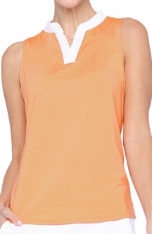 Belyn Key Ladies Stacy Sleeveless Golf Shirts - ANASTASIA (Cantaloupe)
