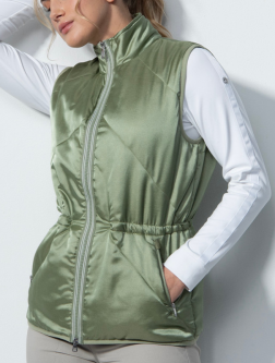 Daily Sports Ladies ROVIGO Sleeveless Full Zip Golf Vests - Hedge