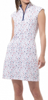 SanSoleil Ladies SOLSTYLE Cool 36" Sleeveless Print Golf Dress - Libertini