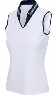 GN Ladies LUMINA Sleeveless Golf Shirts - BAL HARBOUR (White)