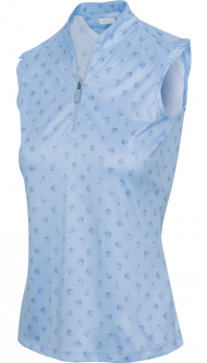 GN Ladies SOLARIA ML75 Sleeveless Print Golf Shirts - BAL HARBOUR (Blue Haze)