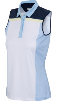 GN Ladies BAHIA Sleeveless Golf Polo Shirts - BAL HARBOUR (White)