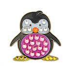 BonJoc Crystal Ladies Ball Marker & Visor Clips - Trinity (Pink Penguin)