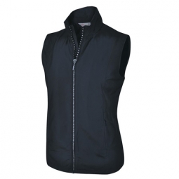 Special Monterey Club Ladies Microfiber Dobby w/ Rhinestone Zipper Golf Vests - Black & Neon Pom