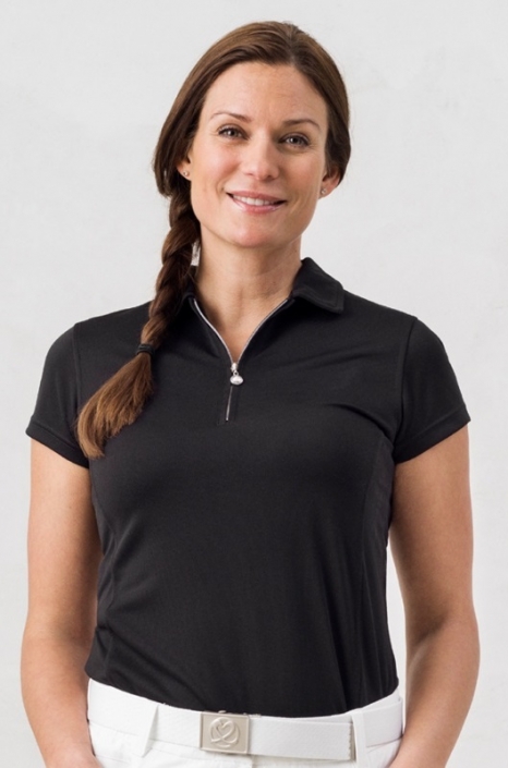 Macy Short Sleeve Golf Polo Shirts - Black