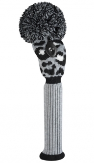 Just4Golf Leopard Fairway Golf Headcover - Gray/Black/White