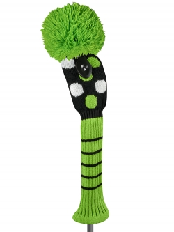 Just4Golf Medium Multi Dot Lime Fairway-Style Golf Headcovers - White, Black and Lime