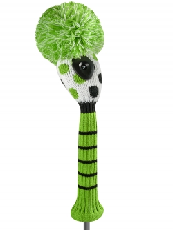 Just4Golf Small Multi Dot Hybrid Golf Headcovers - Lime, Black and White