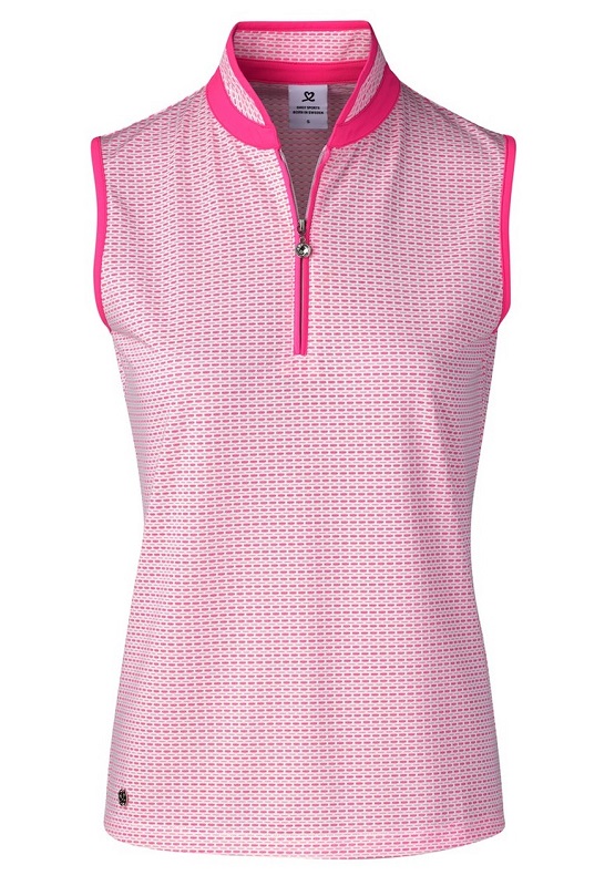 pink sleeveless golf shirt