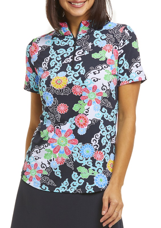 Lori's Golf Shoppe: Ibkul Ladies & Plus Size Gia Print Short Sleeve ...