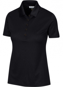 Greg Norman Ladies & Plus Size ML75 Tour Short Sleeve Golf Polo Shirts - URBAN SAFARI (Black)