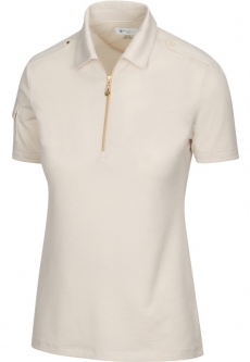 SPECIAL Greg Norman Ladies Ranger Short Sleeve Golf Polo Shirts - URBAN SAFARI (Birch)