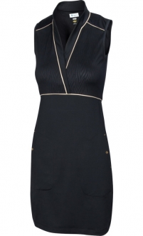 SPECIAL Greg Norman Ladies ML75 Odyssey Sleeveless Golf Dress - URBAN SAFARI (Black)