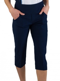 JoFit Ladies & Plus Size Pull On Capri Golf Pants - Essentials (Midnight Navy)