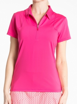 SALE Sport Haley Ladies Aria Short Sleeve Golf Polo Shirts - CABARET (Lipstick)