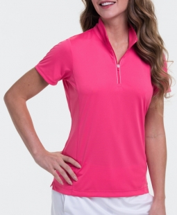 EP New York (EPNY) Ladies & Plus Size Short Sleeve Mock Golf Shirts - ESSENTIALS (Assorted Colors)