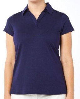 SALE Belyn Key Ladies Cap Sleeve Golf Polo Shirts - ESSENTIALS (Ink)