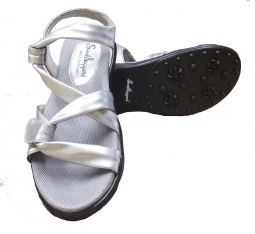 Sandbaggers Ladies Golf Sandals - GRACE Silver