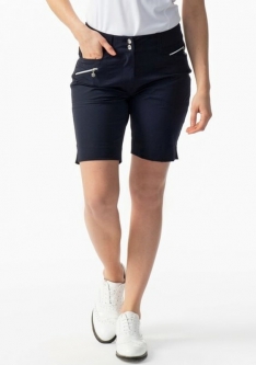 Daily Sports Ladies Miracle 18.5" Outseam Zip Front Golf Shorts - Navy