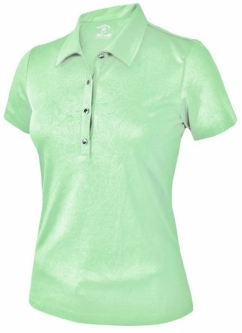 SALE Monterey Club Ladies Floral Emboss Short Sleeve Golf Polo Shirts - Assorted