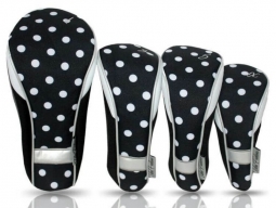 Taboo Fashions Ladies 4-Pack Set Golf Club Headcovers - City Lights Polka Dots