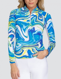 Tail Ladies & Plus Size Kali Long Sleeve Golf Sun Shirts - FUN IN THE SUN (Marble Flow)