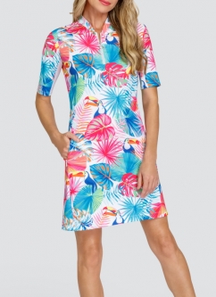 Tail Ladies Larisa 36.5" Elbow Sleeve Print Golf Dress - FUN IN THE SUN (Jungle Jive)