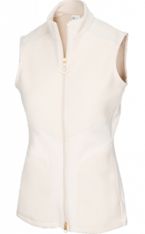 Greg Norman Women's Plus Size Bonded Fleece Golf Vests - ESSENTIALS (Birch)