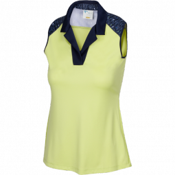 Greg Norman Ladies ML75 Colada Sleeveless Golf Shirts - JET SET (Chartruese)