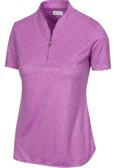 Greg Norman Ladies & Plus Size ML75 2Below Short Sleeve Golf Shirts - PORTICO (Lavender)