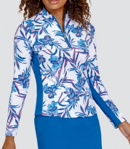 Tail Ladies Mimi Long Sleeve Print Golf Shirts - ROYAL BUNGALOW (Iris Isle)