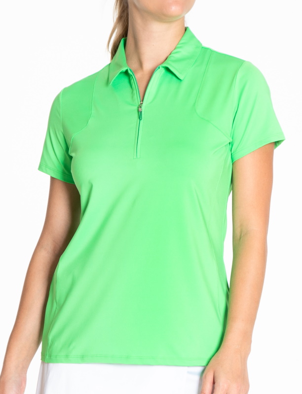 Lori's Golf Shoppe: Sport Haley Women's Plus Size Aria Short Sleeve Golf Polo Shirts - BERMUDA (Bermuda)