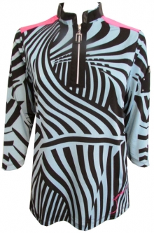 Jamie Sadock Ladies 3/4 Length Sleeve Cooltrex Golf Shirts - Arabesque