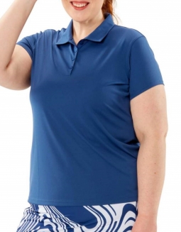 SALE Nancy Lopez Ladies LEGACY Short Sleeve Golf Polo Shirts - ESSENTIALS (Navy)