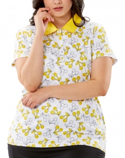 Nancy Lopez Ladies & Plus Size CHERRY Short Sleeve Golf Polo Shirts - Assorted Colors