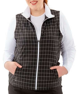Nancy Lopez Ladies & Plus Size ZIPPY Golf Vests - Black Multi