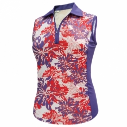 SPECIAL Monterey Club Ladies & Plus Size Ladies Popcorn Sleeveless Golf Shirts - Two Colors