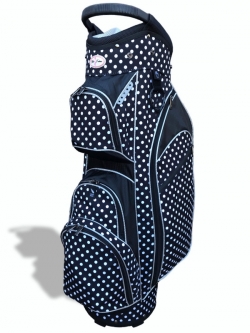 Taboo Fashions Ladies Monaco Premium Lightweight Golf Cart Bags - City Lights Polka Dot (Black & Whi