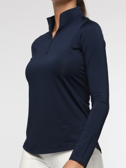 Belyn Key Ladies BK Long Sleeve Mock Golf Shirts - SABRINA (Ink)