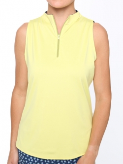 Belyn Key Ladies Reversible Sleeveless Golf Shirts - SABRINA (Lemon/Ink)